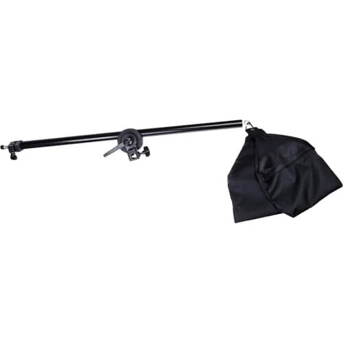 Photo Studio Overhead Boom Arm Top Light Lightting Stand 70-140cm for Softbox Lights + Weight Bag (Sandbags)
