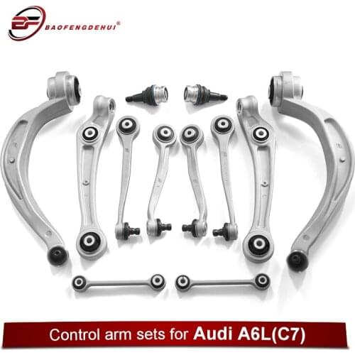 Full Sets Suspension Control Arm Stabilizer link Ball Joint lower control arm for Audi C7 A6L 4GD407505,4GD407509, 4GD407510
