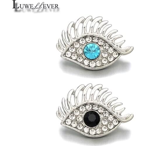 Hot Component w124 Crystal 3D 18mm Metal Snap Button For Bracelet Necklace Interchangeable Jewelry Women Accessorie Findings