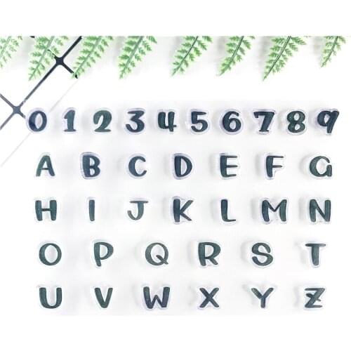 11*16 Basic Letter Transparent Silicone Clear Stamps/Seal For DIY Scrapbooking/Photo Album Card Making Sentiment Rubber Stamp