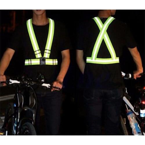 Adjustable Safety Security High Visibility Reflective Vest Gear Stripes Jacket Cycling Night Reflective Vest