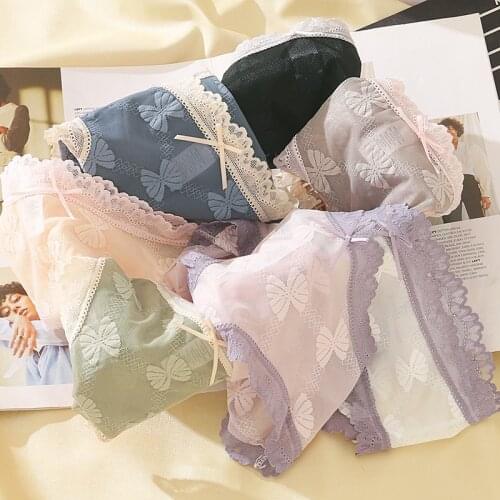 New Women Underwear Sexy Lace Panties Fashion Hollow Out Butterfly Briefs Low Waist Seamless Comfort Underpants Female Lingerie