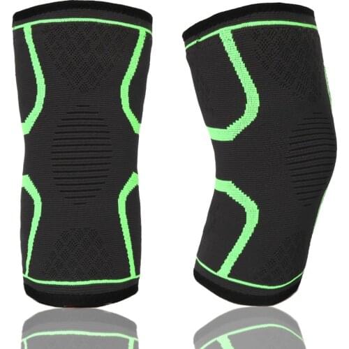 1 Pair Knee Support Professional Protector Nylon Sports Knee Pads Pressurization Kneepads Brace for Tennis Cycling Basketball