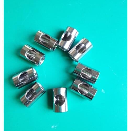10pieces/lot M10x20mm female tee coupling, three-way connection; T-connection; duplex fitting for lighting lamps clip mount
