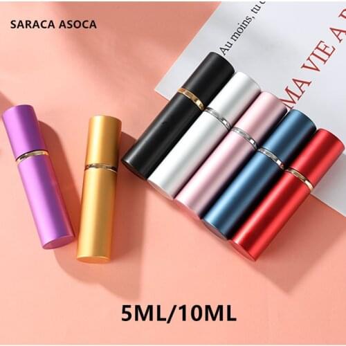 3pcs/lot 5ml 10ml metal shell glass tank empty man spary perfume cosmeti Bottle atomizer makeup refillable bottles