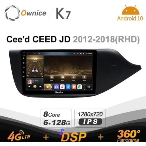 Carplay K7 6G+128G Car Radio for KIA Cee'd CEED JD 2012 - 2018 android 10.0 BT 5.0 support Atmosphere Lamp 360 4G LTE 1280*720