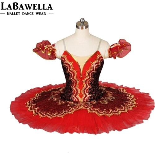Adult performance ballerina ballet costume Don Quixote women girls black red tutu competition classical professional tutuBT8941D