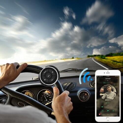 Car Steering Wheel Wireless Remote Controls For IOS Android Phone Tablet Motorcycle Bike Bluetooth Media Volume Button