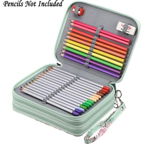 127 Holes Super Large Capacity Shockproof Pencil Case Art Pencil Storage Bag Portable Stationery Bag