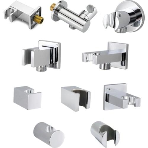 Solid Brass Shower Head Holder Handheld Shower Spray Bracket Wall Screw Mount Hand Bidet Sprayer Holder Show Accessories Chrome