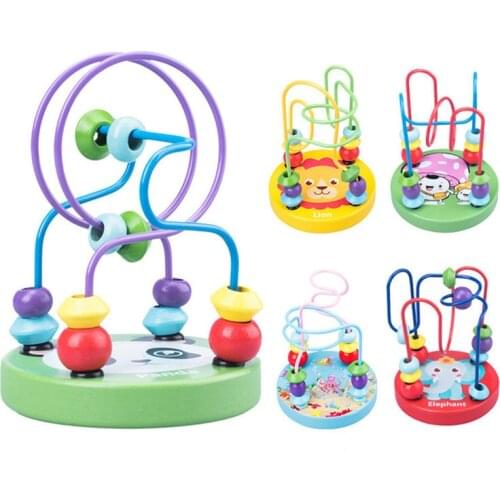 9X12Cm Cribs Stroller Mobile Montessori Toys for Newborns Children Gifts Educational Lovely Animals Round Beads Baby Toys