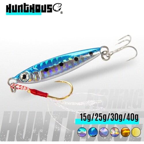 Hunthouse Metal Cast Metal Jig 15/25/30/45g Shore Casting Jigging Lead hard Fish Sea Bass Fishing Lure Artificial Bait LW801