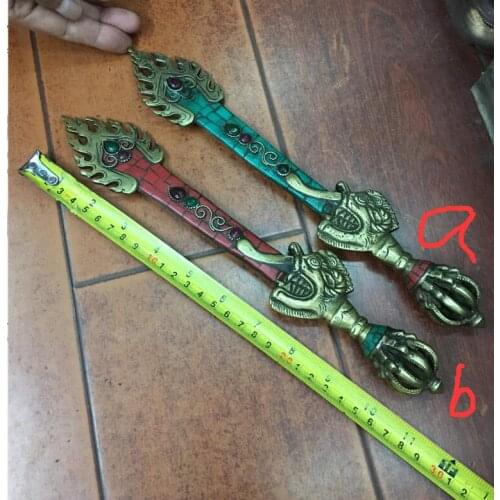 Fine Nepali crafts inlaid with turquoise and red coral bronze Manjushri Wisdom Sword Implement free shipping