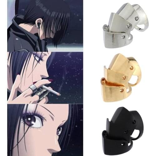 Anime Oosaki Nana Rings Cool Punk Gothic Rock Scroll Joint Armor Knuckle Metal Finger Rings Cosplay Gifts
