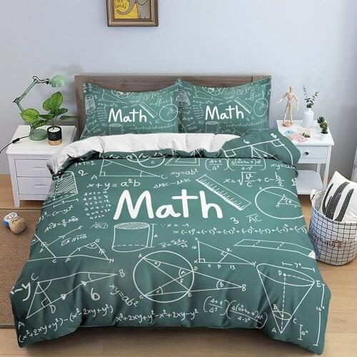 Math Formula Bedding Set Geometry Comforter 3D Print Luxury Duvet Cover Set Home Textile Decoration Adult Queen King Single Size