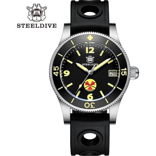 Steeldive SD1952T Japan NH35 Automatic Watches Ceramic Bezel Diving Wrist Watches Men