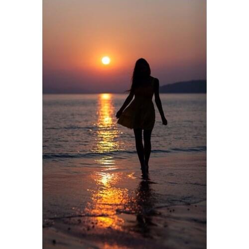 DIY Diamond Painting Cross Stitch Kits Diamond Embroidery sea beach 30*45cm 3d square drill mosaic full Needlework Set roll up