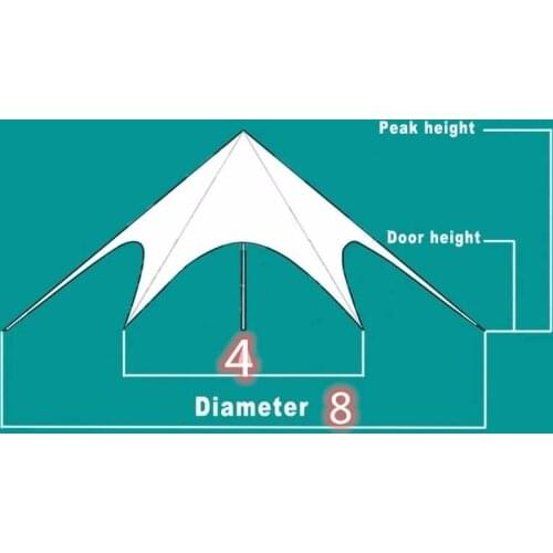 8m diameter Trade Show Single Top Star PVC and Aluminum Tension Tent for Outdoor coffee store Display Gathering Party Event