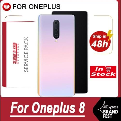 Original Back Housing Replacement For Oneplus 8 Back Cover Battery Glass For One Plus 8 Door Rear Replacement Case WIth Logo