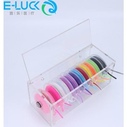 Orthodontics Power Chain Box Acrylic Placing Ligature Chain Holder Dental Elastic Power Chain Box