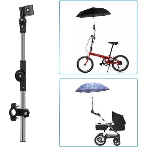 OUNONA Adjustable Umbrella Stand Holder Bracket Outdoor Umbrella Holder For Bike Electric Bicycle Stroller Wheel Chair (Black)