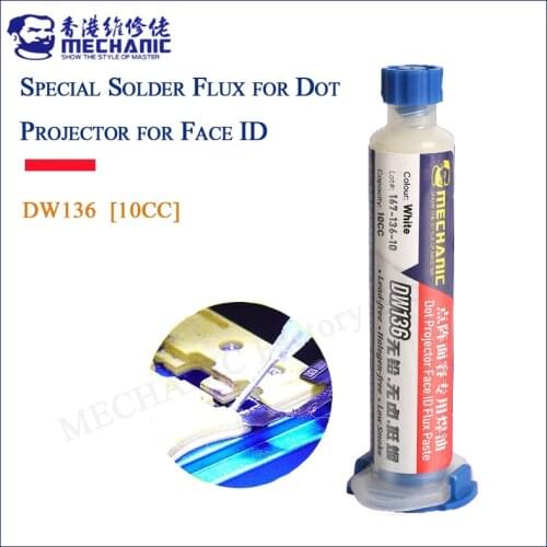 MECHANIC DW136 10CC Solder Flux Paste Dot Projector Face ID Repair for Mainboard Dot Matrix Soldering and Reflow Repair Flux