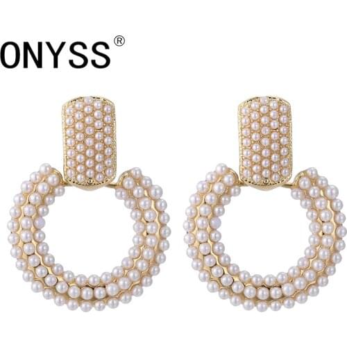 ONYSS Display Pearl Shell Sets Embedded in Ear Earring Luxury 2021 Trend Jewelry Earring For Women Design ideas