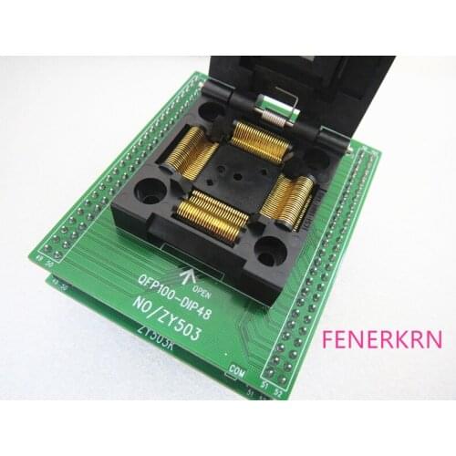 Clamshell QFP100-DIP48 ZY503K IC Burning seat Adapter testing seat Test Socket test bench in the stock