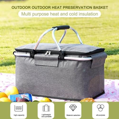 Folding Thermal Insulated Lunch Box Tote Cooler Handbag Picnic Bags Bento Pouch Dinner Container Portable Food Storage Bags