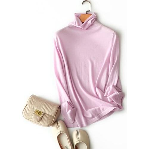 Autumn winter newest high quality 100% cashmere turtleneck sweaters female knitted long sleeve warm softness pullovers for women