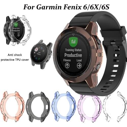 Ultra thin Case Cover Smart For Garmin 6X Smart Watch belt Soft TPU Protection Silicone Case For Fenix 6 6S 6X Pro Accessories