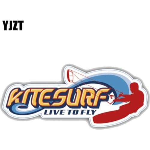 YJZT 15.2CM*6.2CM Fashion Full Body Decoration Kitesurf Label PVC Motorcycle Car Sticker 11-00018