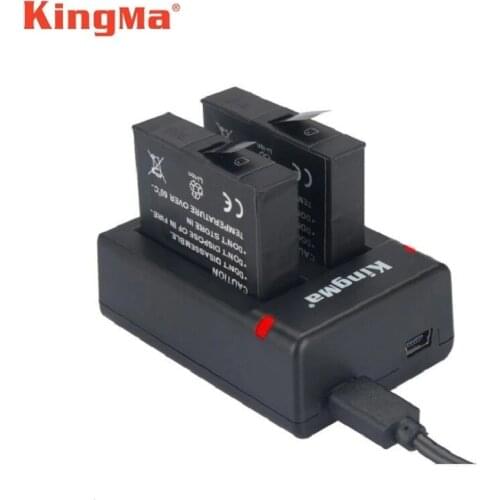 KingMa For Xiaomi Mijia Mini 4K Action Camera Batteries Charger KingMa Batteries Dual Charger Charging Mijia Accessories