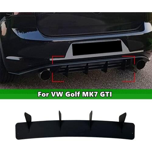 Car Exterior Splitter Tail Blade Frame Accessories for VW GOLF 7 MK7 MK VII GTI Rear Bumper Diffuser Shark Fins Spoiler Lip Wing