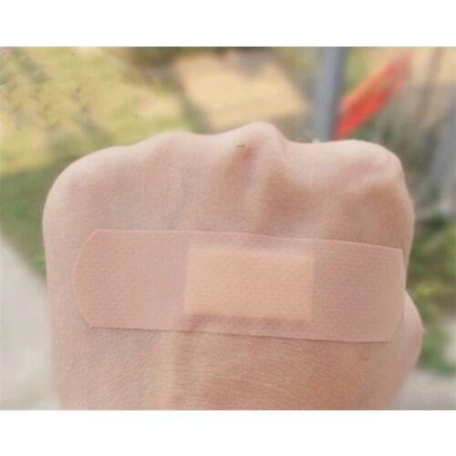 100Pcs/lot Waterproof Breathable Band Aids Cushion Adhesive Plaster Wound Hemostasis Sticker Band For First Aid Kit Survival