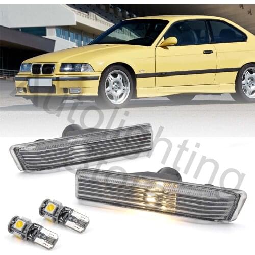 2PCs Side Marker Indicators Led Turn Signal Lights For BMW X3 E36 M3 LCI 1996 1997 1998 1999 318i 318is X5 E53 2000-2006