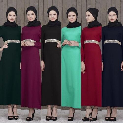 Abayas Women Islamic Clothing Long Sleeve Fashion Hijab Dresses Maxi Muslim Dress Bangladesh Kaftan Dubai Turkey Robe CN-092