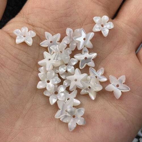 Shell Beads Carved-flowered Accessories White Loose Shell For Jewelry Making Bracelet Earring Handiwork Sewing Accessory