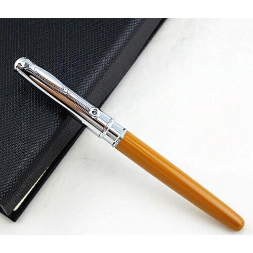 Free Shipping High Quality Coffee stainless steel Clip Roller ball/Metal/ballpoint/Gift pen Promotion pens Metal gift box