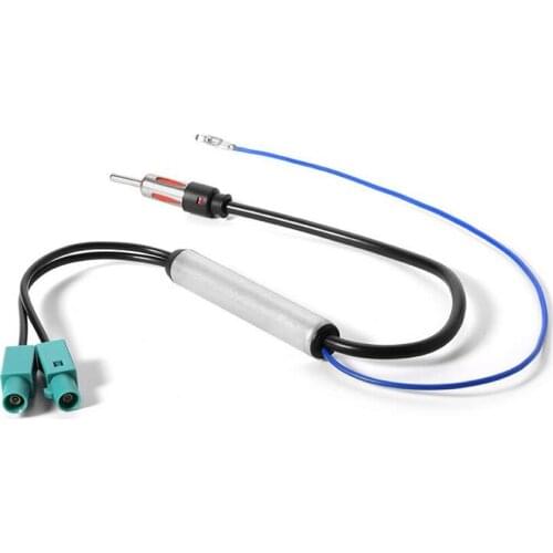 Two Fakra Male to 1 Din Universal Conversion Cable Radio Antenna interface Adapter Connector