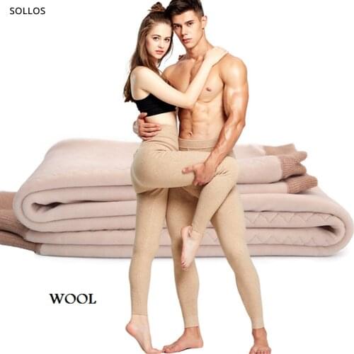 Winter wool thermal pants thick merino leggings women warm men thermo leggin pantyhose pant panty long johns pantalon plus size