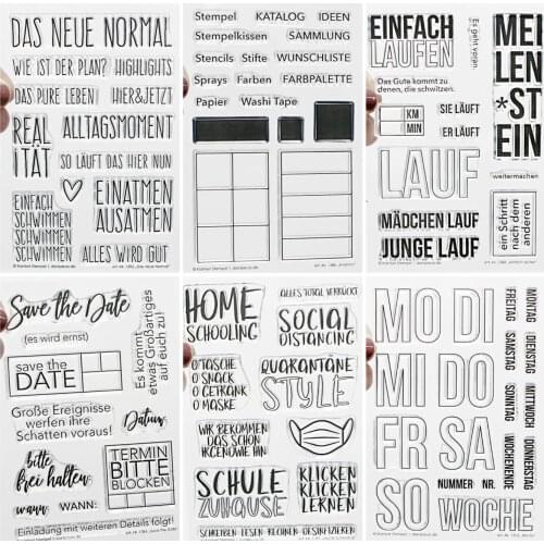 German Words Transparent Clear Silicone Stamp/Seal for DIY scrapbooking/photo album Decorative clear stamp sheets B0293