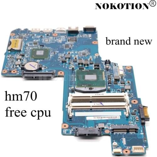 NOKOTION New Laptop Motherboard For Toshiba Satellite L850 C850 C855 H000052740 H000052730 Mainboard HM70 DDR3 free cpu