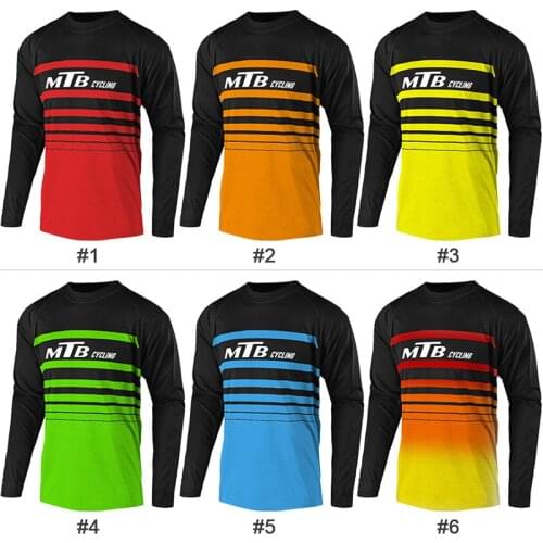 MTB Motocross DH Bike Downhill Cycling Jersey Mountain MX Shirt Maillot Ciclismo Breathable Racing summer Mens Clothing 2021