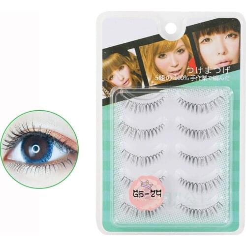 5 Pairs Handmade False Eyelashes Cross Messy Dense Natural Eye Lashes Stage Makeup False Eyelashes