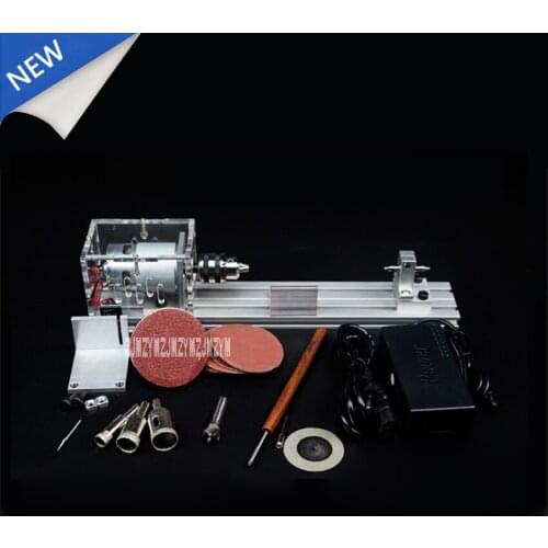 New Mini DIY Woodworking Lathe Miniature Buddha Beads Small Lathe Grinding Polishing Cutting Lathe Round Beads 24DC 80W 0.6-6MM