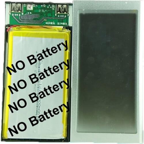 Powerbank Portable Pover Power Bank 1* 7566121 Solar Power Bank Case DIY Box Dual USB Kit Phone Charger Flashlight