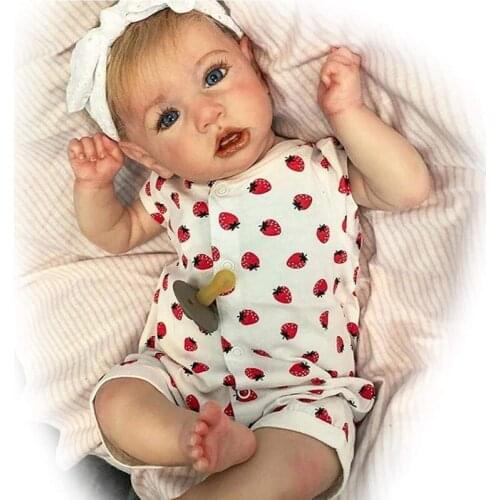 23 inches 58 cm Nurturing Dolls Lifelike Reborn Baby Full Silicone Toy null