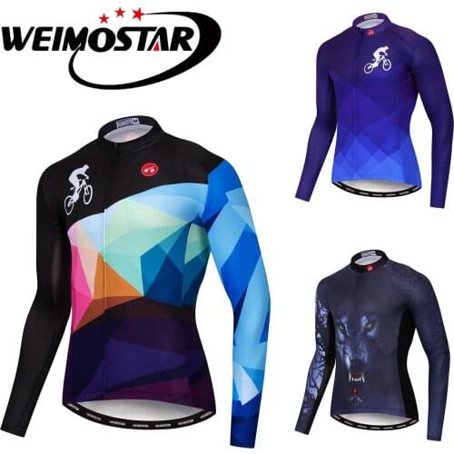 Cycling Jersey Shirts Tops Men Long Sleeve Quick Dry MTB Skull Racing Bicycle Clothing Ropa ciclismo Sports Bike Jersey