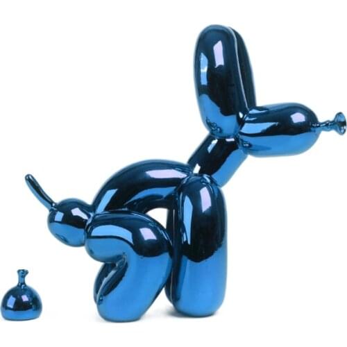 Nordic Modern Cute Creative Poop Balloon Dog Ornaments Home Decoration Animal Art Sculpture Crafts